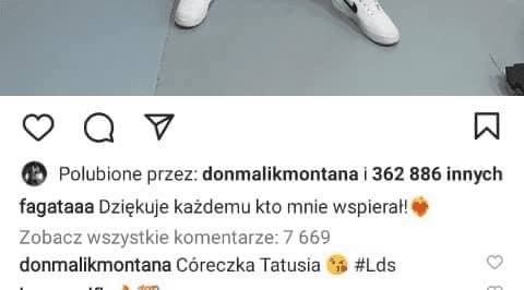 Malik Montana o komentarzach pod zdjęciami Fagaty