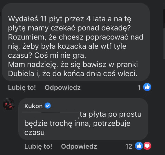 Kukon będzie pracował nad nową płytą ponad dekadę?