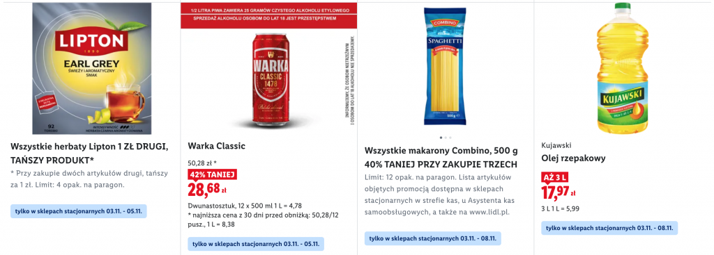 Koszyk pełen oszczędności w Lidlu: najlepsze promocje 3–5 listopada