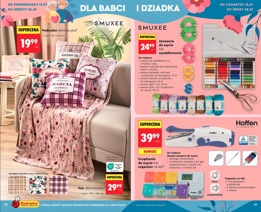 Sprawdź, jakie prezenty na Dzień Babci i Dziadka 2026 przygotowały Biedronka i Lidl. Praktyczne i sentymentalne propozycje.